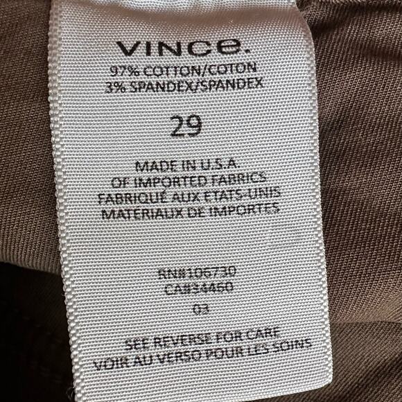 Vince Pants Womens 29 Olive Green Utility Ankle Zip Jogger - Picture 9 of 16